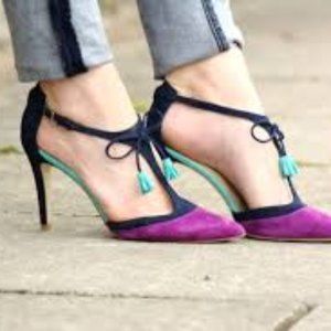 Boden Alice Heels Tassels Pointed Kitten Pump 39